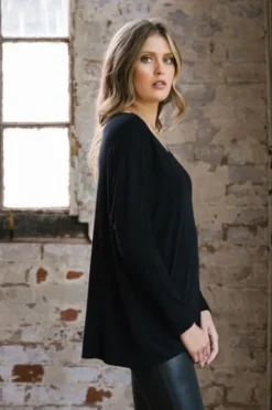A Postcard from Brighton Karma Curved Hem Top Lemon Drop
