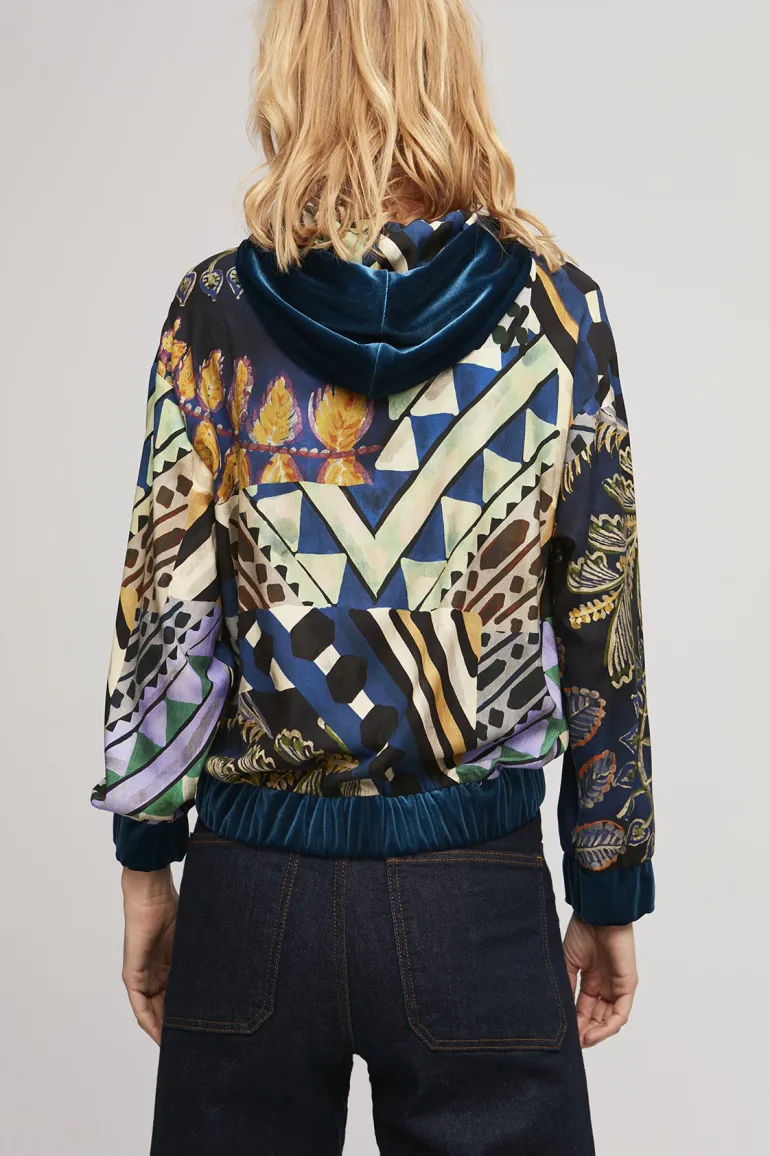Aldo Martin Gia Printed Jacket Blue