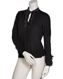 Beate Heymann Jabot Shirt Black