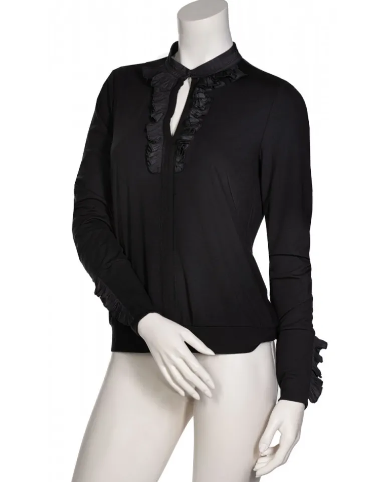 Beate Heymann Jabot Shirt Black