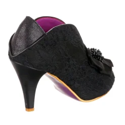 Bed of Roses Moonlit Serenade Black Lace Heels