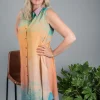 BL^NK LEENITA SHIRT DRESS ORANGE