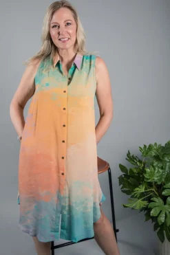 BL^NK LEENITA SHIRT DRESS ORANGE