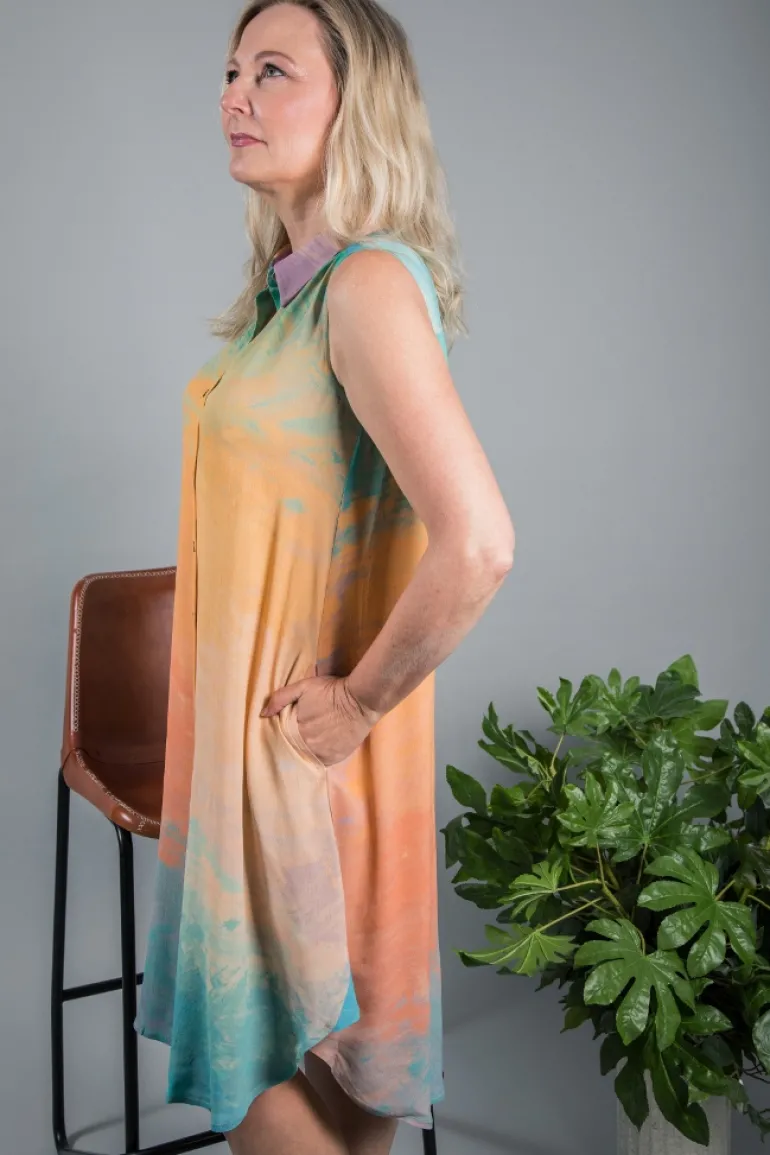 BL^NK LEENITA SHIRT DRESS ORANGE