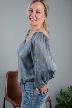 BL^NK LEONAA TOP DUSKY BLUE