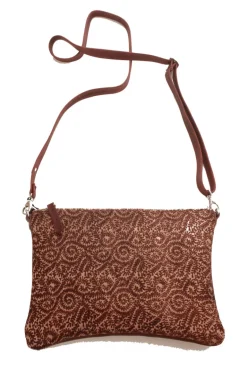 CROSS BODY TAN COWHIDE BAG