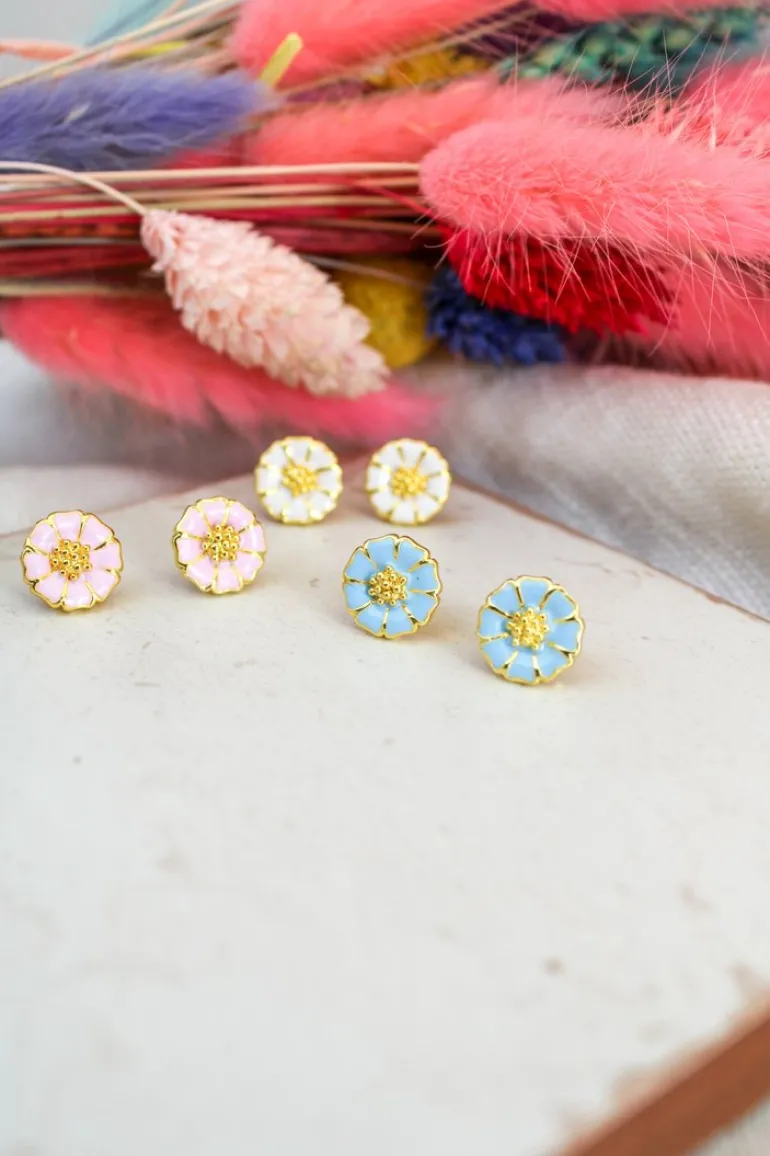 DAISY ENAMEL STUDS