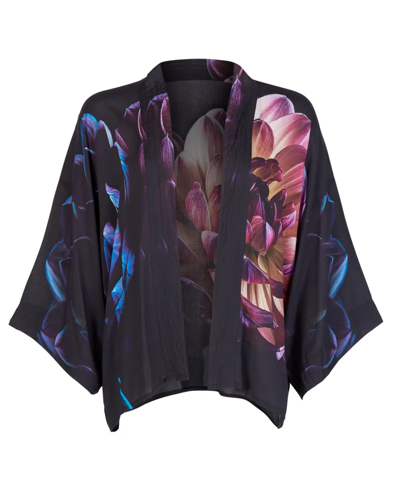 Deep As Dahlias Short Kimono