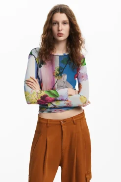 Desigual Airplane Lacroix Crop Top Tutti Fruti