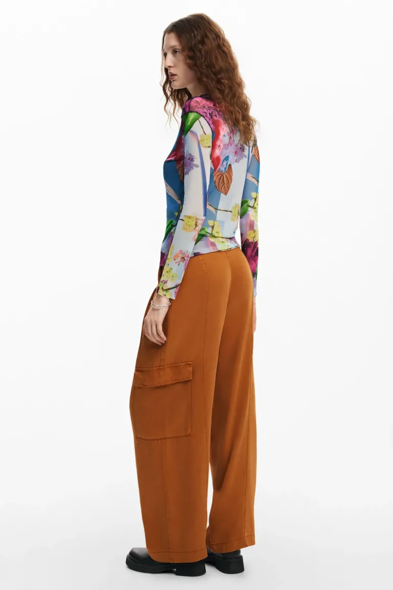 Desigual Airplane Lacroix Crop Top Tutti Fruti