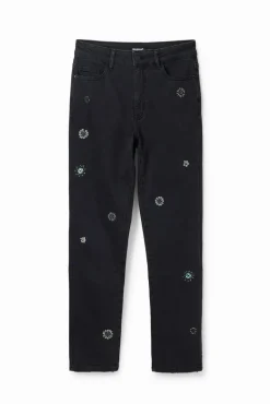 Desigual Appliquéd Jeans Black