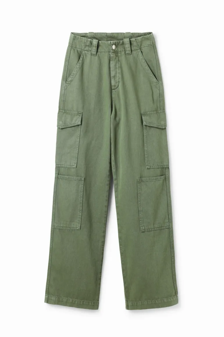 Desigual Cargo Trousers Bottle Green