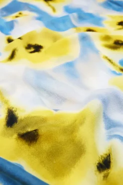 Desigual Floral Scarf Blue Water