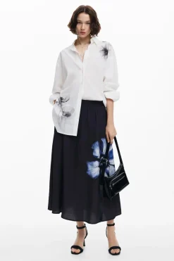 Desigual Osaka Poppy Shirt White