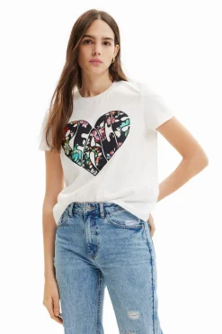 Desigual Peace Logo T-Shirt White