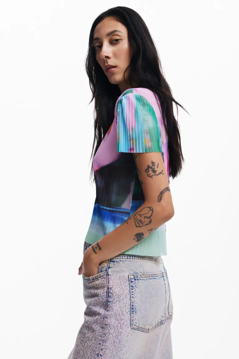 Desigual Plisa Tee Top