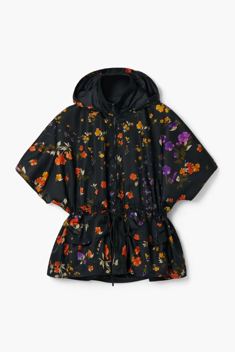 Desigual Poncho Artistic Flower
