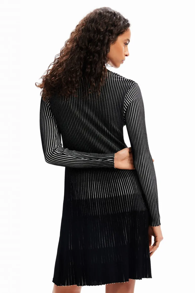 Desigual Short Ribbed Dress Black