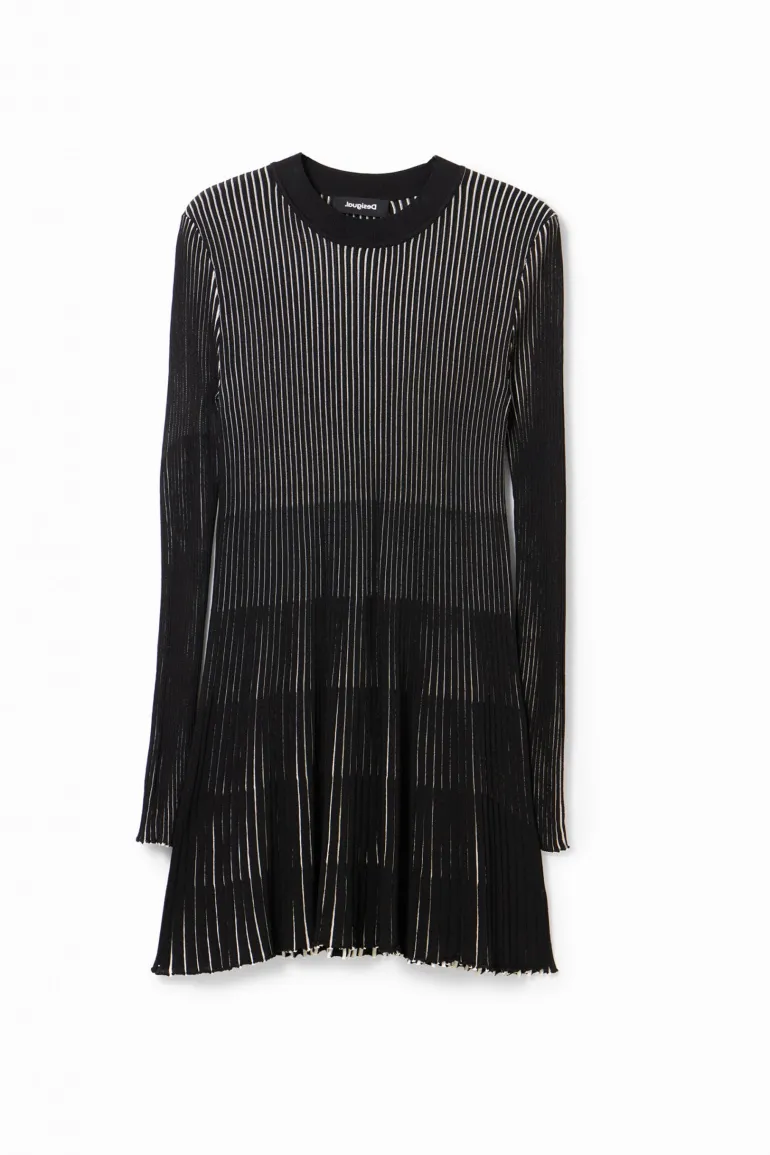 Desigual Short Ribbed Dress Black