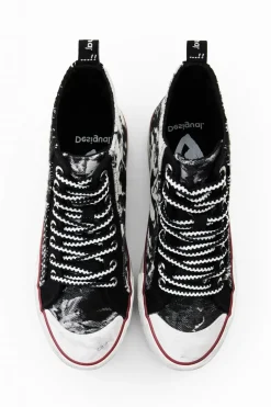 Desigual Tartan Platform Trainers