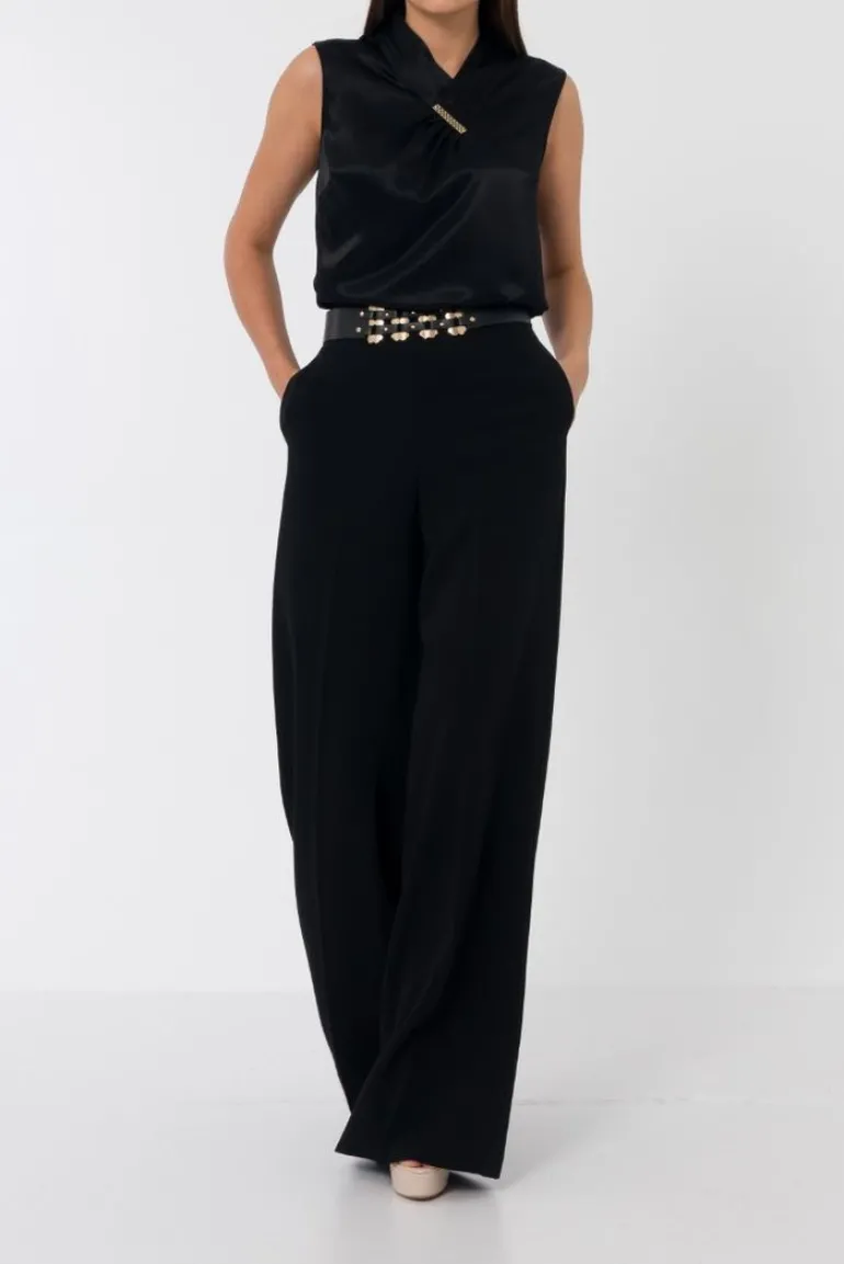 Elif Köse High Neck Blouse Black