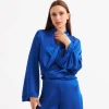 Elif Köse Loose Blouse Electric Blue