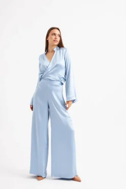 Elif Köse Loose Blouse Pale Blue