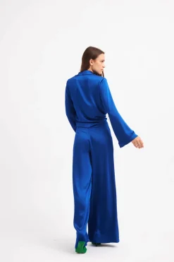 Elif Köse Palazzos Electric Blue