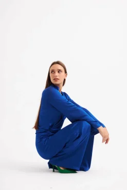 Elif Köse Palazzos Electric Blue