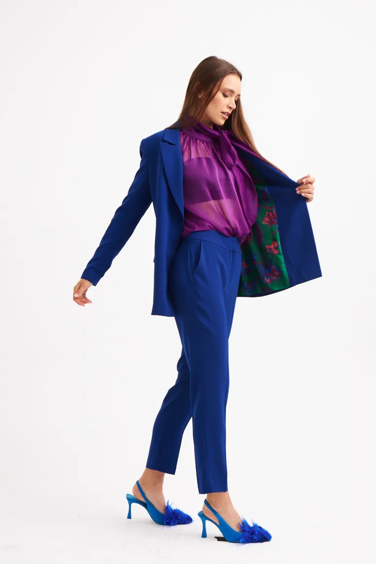 Elif Köse Tailored Trouser Cobalt Blue