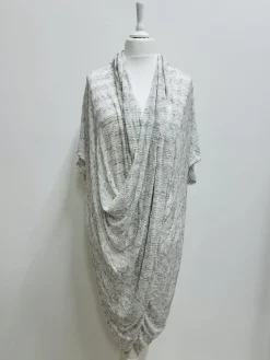 Elsewhere Drape Tunic Textured White