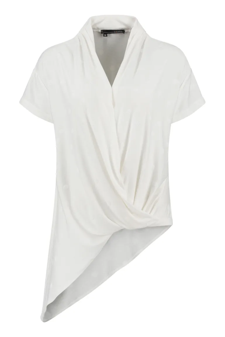 ELSEWHERE LISA ASYMMETRIC TOP BLACK