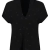 ELSEWHERE TESS SPOT TOP BLACK