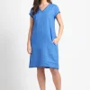 Foil Fringe Benefits Dress Blue