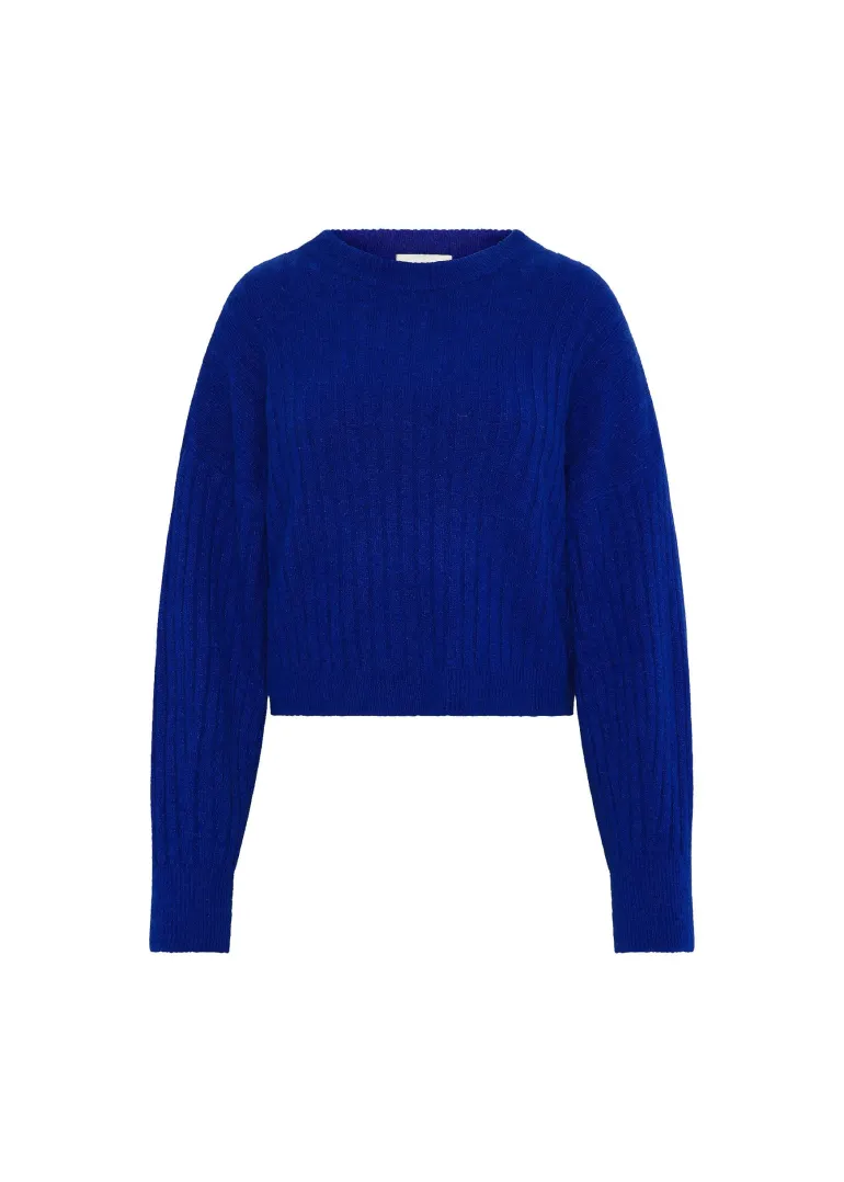 Frnch Ribbed Sweater Electric Blue