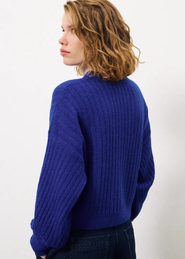 Frnch Ribbed Sweater Electric Blue