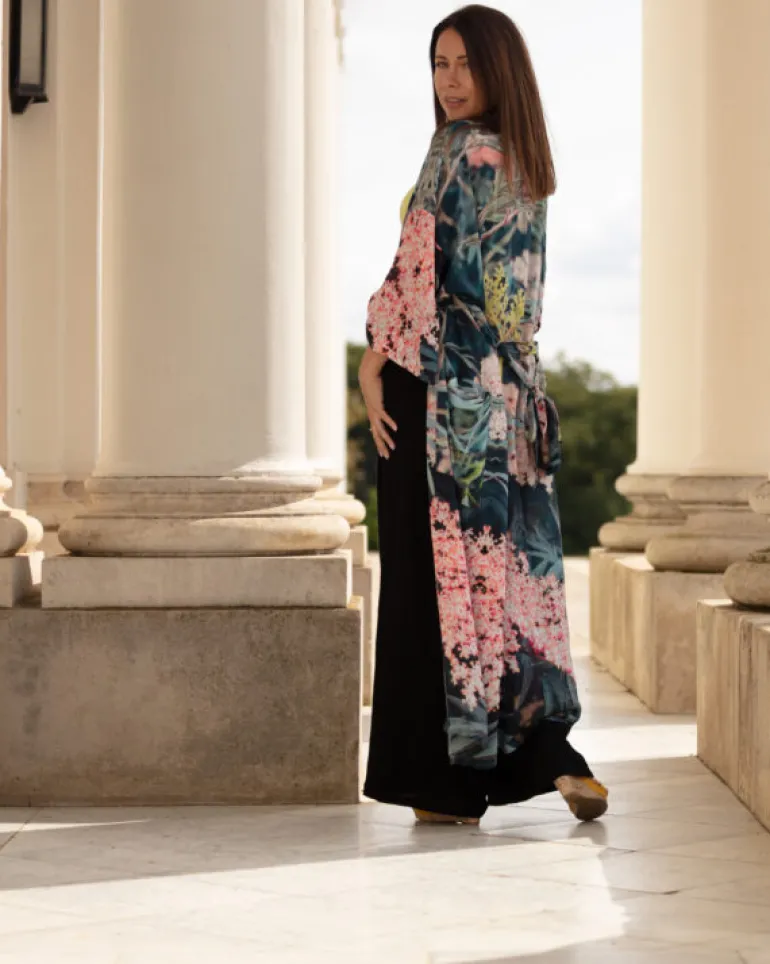 From My Mother’s Garden Black Lace Long Robe
