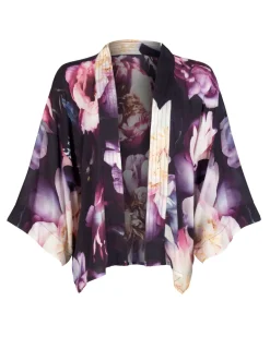 From My Mother's Garden Dreamy Peonies Short Kimono