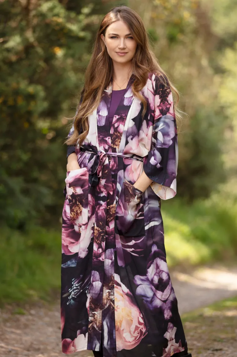 From My Mother's Garden Dreamy Peonies Long Robe LX