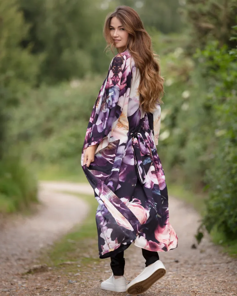 From My Mother's Garden Dreamy Peonies Long Robe LX