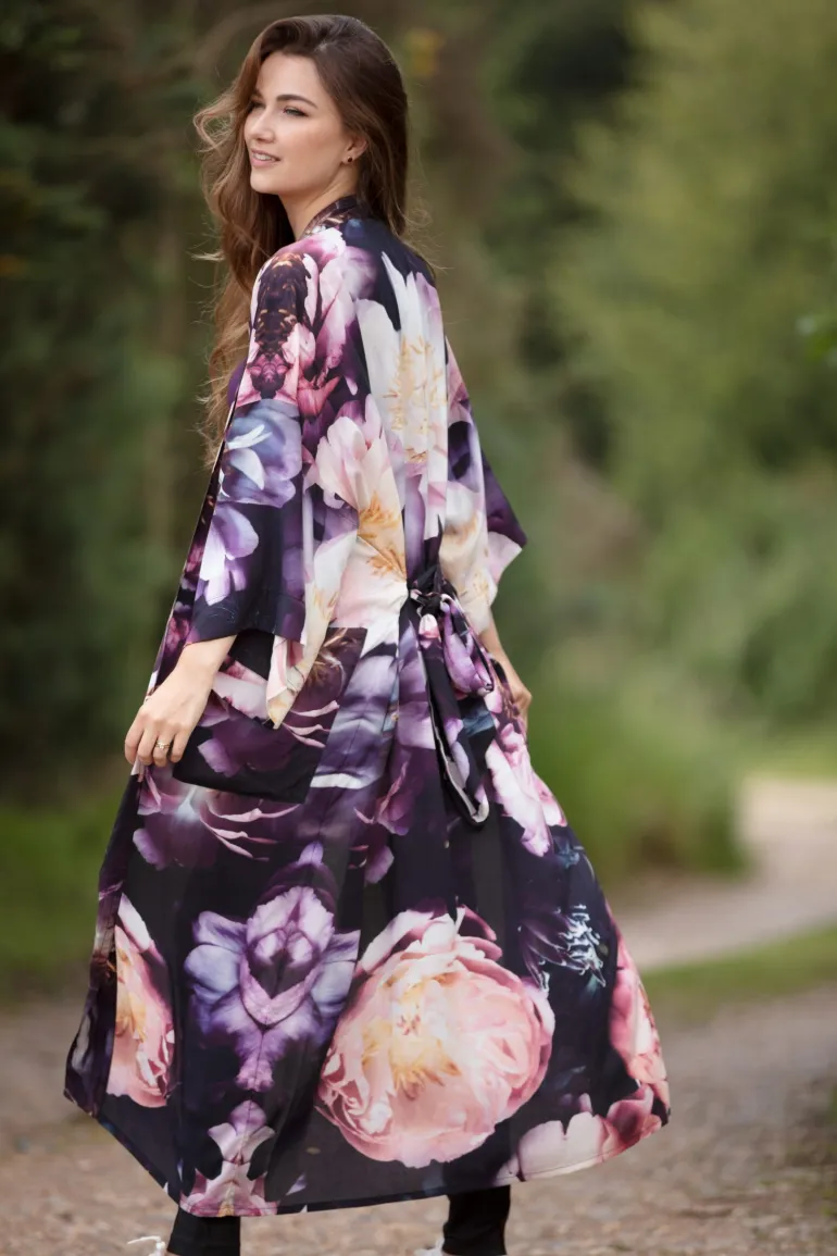From My Mother's Garden Dreamy Peonies Long Robe SM