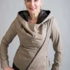 FROM MY MOTHER'S GARDEN HOODED LEATHER JACKET MUSHROOM