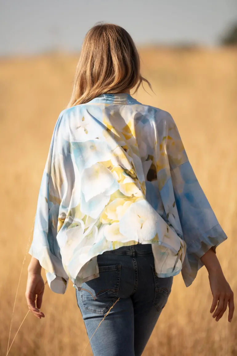 From My Mother's Garden Hydrangea Clouds Kimono