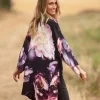 From My Mother's Garden Mid Length Georgette Kimono Dreamy Peonies