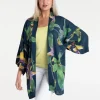From My Mother's Garden Passionflower Mid-Length Kimono