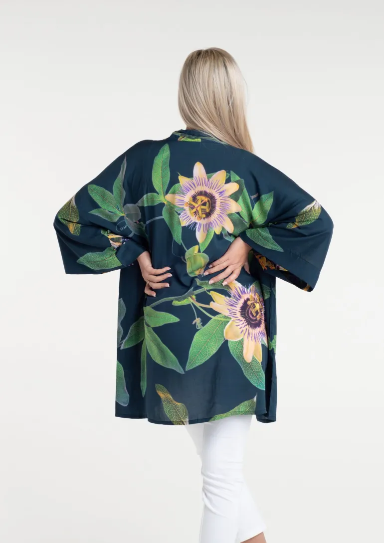 From My Mother's Garden Passionflower Mid-Length Kimono