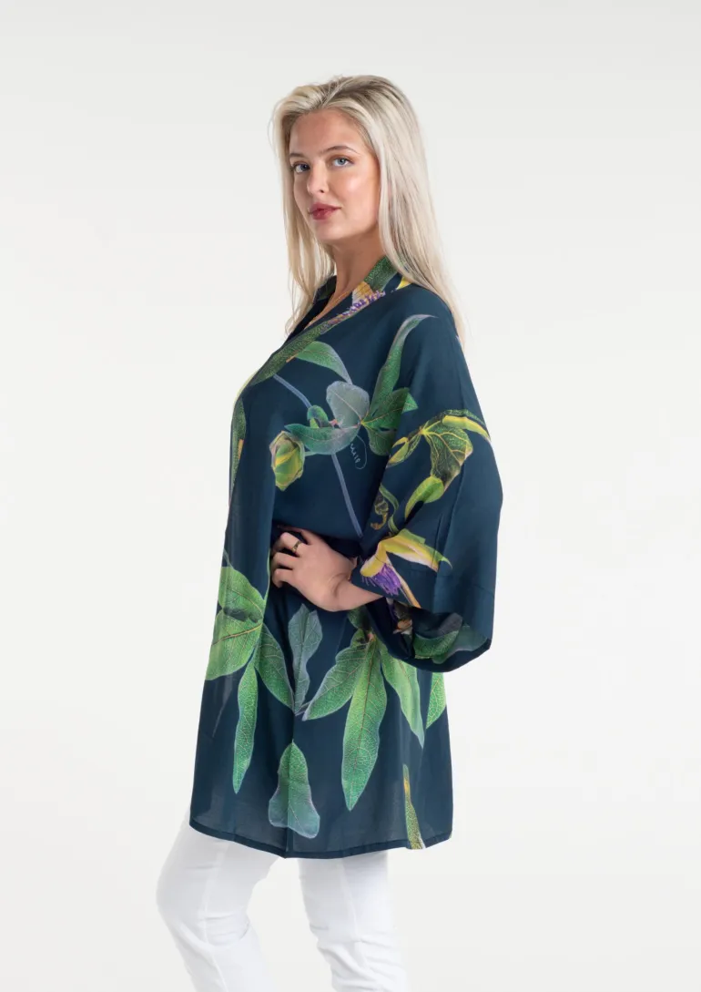 From My Mother's Garden Passionflower Mid-Length Kimono