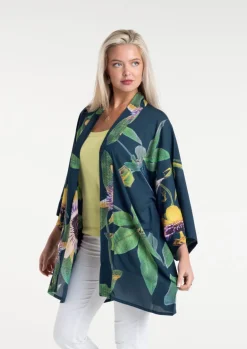 From My Mother's Garden Passionflower Mid-Length Kimono