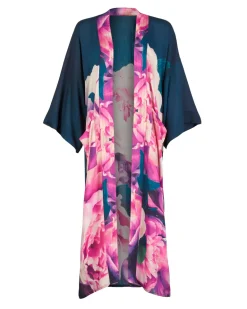 From My Mother's Garden Pink Peonies Long Robe LX