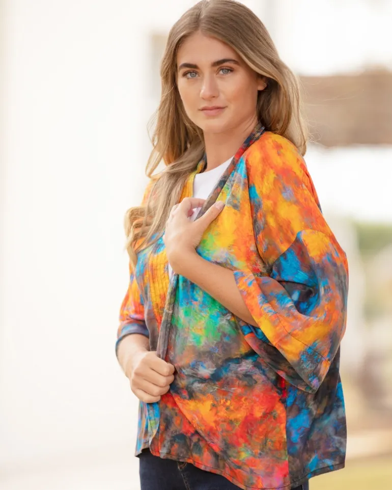 FROM MY MOTHER'S GARDEN REFLECTIONS LIGHTWEIGHT KIMONO